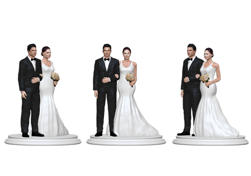Wedding Cake Topper Figurine- Simply Elegant