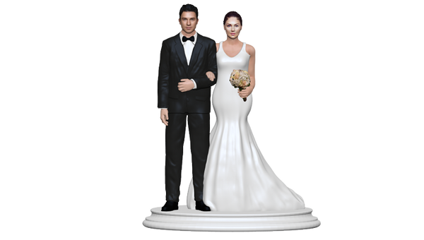 Wedding Cake Topper Figurine- Simply Elegant
