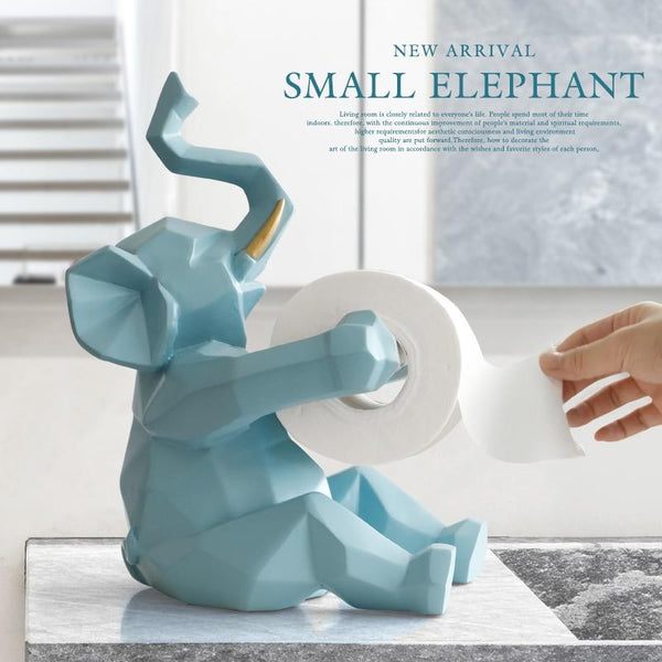 Elephant Statue Craft Roll Paper Holder